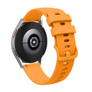 22mm Pockmarked Tonal Buckle Silicone Watch Band for Huawei Watch / Samsung Galaxy Watch(Amber Yellow)