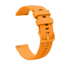 22mm Pockmarked Tonal Buckle Silicone Watch Band for Huawei Watch / Samsung Galaxy Watch(Amber Yellow)