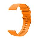 22mm Pockmarked Tonal Buckle Silicone Watch Band for Huawei Watch / Samsung Galaxy Watch(Amber Yellow)