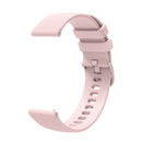 22mm Pockmarked Tonal Buckle Silicone Watch Band for Huawei Watch / Samsung Galaxy Watch(Pink)