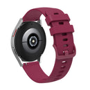 22mm Pockmarked Tonal Buckle Silicone Watch Band for Huawei Watch / Samsung Galaxy Watch(Wine Red)