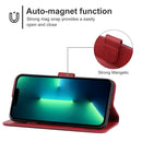 Leather Phone Case For iPhone 14 Max (Red)