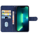 Leather Phone Case For iPhone 14 Max (Blue)