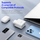 DUZZONA T1 65W PD Dual USB-C / Type-C + USB GaN Travel Charger, EU Plug(White)