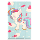 For Lenovo Tab M10 Plus 10.6 3rd Gen 2022 Custer Painted 3-Fold Holder Leather Tablet Case(Unicorn)