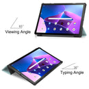 For Lenovo Tab M10 Plus 10.6 3rd Gen 2022 Custer Painted 3-Fold Holder Leather Tablet Case(Unicorn)