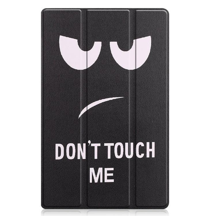 For Lenovo Tab M10 Plus 10.6 3rd Gen 2022 Custer Painted 3-Fold Holder Leather Tablet Case(Big Eye Me)
