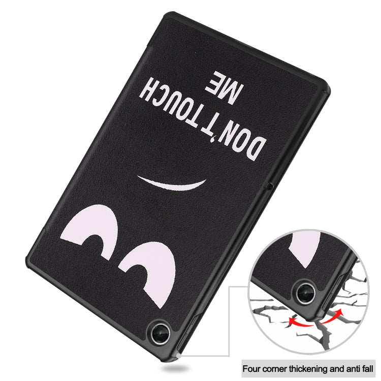 For Lenovo Tab M10 Plus 10.6 3rd Gen 2022 Custer Painted 3-Fold Holder Leather Tablet Case(Big Eye Me)