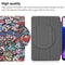 For Lenovo Tab M10 Plus 10.6 3rd Gen 2022 Custer Painted 3-Fold Holder Leather Tablet Case(Graffiti)