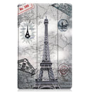 For Lenovo Tab M10 Plus 10.6 3rd Gen 2022 Custer Painted 3-Fold Holder Leather Tablet Case(Retro Tower)
