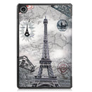 For Lenovo Tab M10 Plus 10.6 3rd Gen 2022 Custer Painted 3-Fold Holder Leather Tablet Case(Retro Tower)
