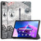 For Lenovo Tab M10 Plus 10.6 3rd Gen 2022 Custer Painted 3-Fold Holder Leather Tablet Case(Retro Tower)