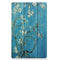 For Lenovo Tab M10 Plus 10.6 3rd Gen 2022 Custer Painted 3-Fold Holder Leather Tablet Case(Apricot Blossom)