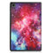 For Lenovo Tab M10 Plus 10.6 3rd Gen 2022 Custer Painted 3-Fold Holder Leather Tablet Case(Milky Way Nebula)