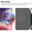 For Lenovo Tab M10 Plus 10.6 3rd Gen 2022 Custer Painted 3-Fold Holder Leather Tablet Case(Milky Way Nebula)