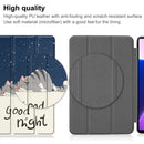 For Lenovo Tab M10 Plus 10.6 3rd Gen 2022 Custer Painted 3-Fold Holder Leather Tablet Case(Lazy Cat)