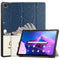 For Lenovo Tab M10 Plus 10.6 3rd Gen 2022 Custer Painted 3-Fold Holder Leather Tablet Case(Lazy Cat)