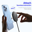 DUZZONA W1 15W Magnetic Wireless Charger with Ring Holder, Cable Length: 1.2m(Black)