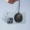 DUZZONA W1 15W Magnetic Wireless Charger with Ring Holder, Cable Length: 1.2m(Black)