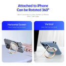 DUZZONA W1 15W Magnetic Wireless Charger with Ring Holder, Cable Length: 1.2m(White)