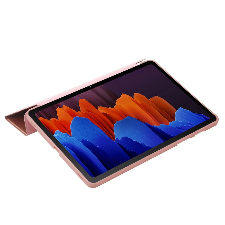 For Samsung Galaxy Tab S8 / S7 Deformation Silicone Leather Tablet Case(Dark Green)