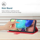 For Motorola Moto G22 Y Stitching Horizontal Flip Leather Phone Case(Red)