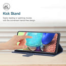For Motorola Moto G22 Y Stitching Horizontal Flip Leather Phone Case(Blue)