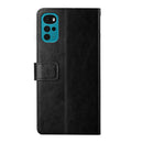 For Motorola Moto G22 Y Stitching Horizontal Flip Leather Phone Case(Black)