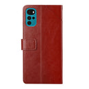For Motorola Moto G22 Y Stitching Horizontal Flip Leather Phone Case(Brown)