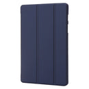 For Samsung Galaxy Tab S8+ / S7+ 3-Fold Holder Silicone Leather Tablet Case(Dark Blue)