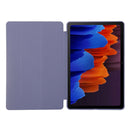 For Samsung Galaxy Tab S8+ / S7+ 3-Fold Holder Silicone Leather Tablet Case(Dark Blue)