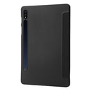 For Samsung Galaxy Tab S8+ / S7+ 3-Fold Holder Silicone Leather Tablet Case(Black)