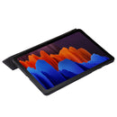 For Samsung Galaxy Tab S8+ / S7+ 3-Fold Holder Silicone Leather Tablet Case(Black)