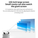 GX100 800x480 1800 Lumens Portable Home Theater LED HD Digital Projector,Basic Version, UK Plug(White)