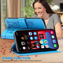 For Motorola Moto G22 Embossing Rose Couple Leather Phone Case(Blue)
