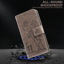 For Motorola Moto G22 Embossing Rose Couple Leather Phone Case(Grey)