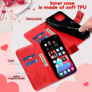 For Motorola Moto G22 Embossing Rose Couple Leather Phone Case(Red)