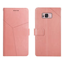 For Samsung Galaxy S8 Y Stitching Horizontal Flip Leather Phone Case(Rose Gold)