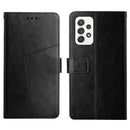 For Samsung Galaxy A23 4G Y Stitching Horizontal Flip Leather Phone Case(Black)