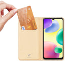 For Xiaomi Redmi 10A DUX DUCIS Skin Pro Series PU + TPU Leather Phone Case(Gold)