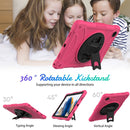 For Samsung Galaxy Tab A8 10.5 2021 Rotary Grab Silicone + PC Tablet Case(Rose Red)