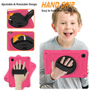 For Samsung Galaxy Tab A8 10.5 2021 Rotary Grab Silicone + PC Tablet Case(Rose Red)
