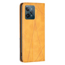 For OPPO Realme C31 Prismatic Invisible Magnetic Leather Phone Case(Yellow)