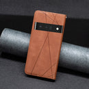 For Google Pixel 7 Pro 5G Prismatic Invisible Magnetic Leather Phone Case(Brown)