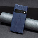 For Google Pixel 7 Pro 5G Prismatic Invisible Magnetic Leather Phone Case(Blue)