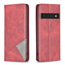 For Google Pixel 7 Pro 5G Prismatic Invisible Magnetic Leather Phone Case(Red)
