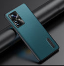 For Xiao12 Pro Folding Holder Plain Leather Phone Case(Lake Green)