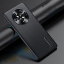 For Honor Magic4 Folding Holder Plain Leather Phone Case(Black)