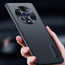 For Honor Magic4 Pro Folding Holder Plain Leather Phone Case(Black)