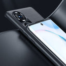 For Honor 50 / Huawei nova 9 Folding Holder Plain Leather Phone Case(Black)